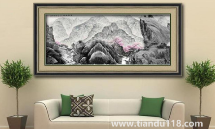 中式客廳沙發(fā)背景墻掛牡丹可以嗎(中式客廳沙發(fā)背景畫有什么講究)(圖3) 中式客廳沙發(fā)背景墻掛牡丹可以嗎3