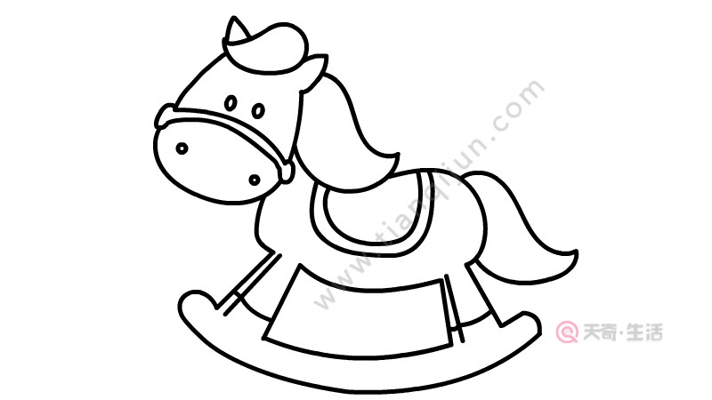 兒童木馬簡筆畫教程 兒童木馬簡筆畫步驟(圖4) 兒童木馬簡筆畫教程